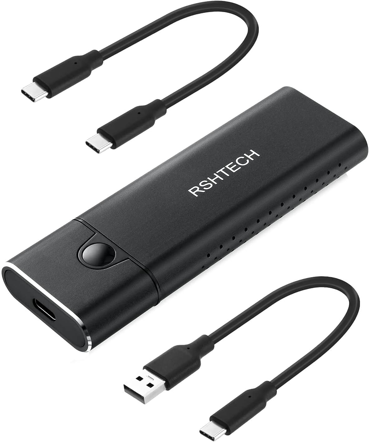 RSHTECH Aluminium M.2 NVMe SATA SSD Enclosure NVMe USB Adapter Supports