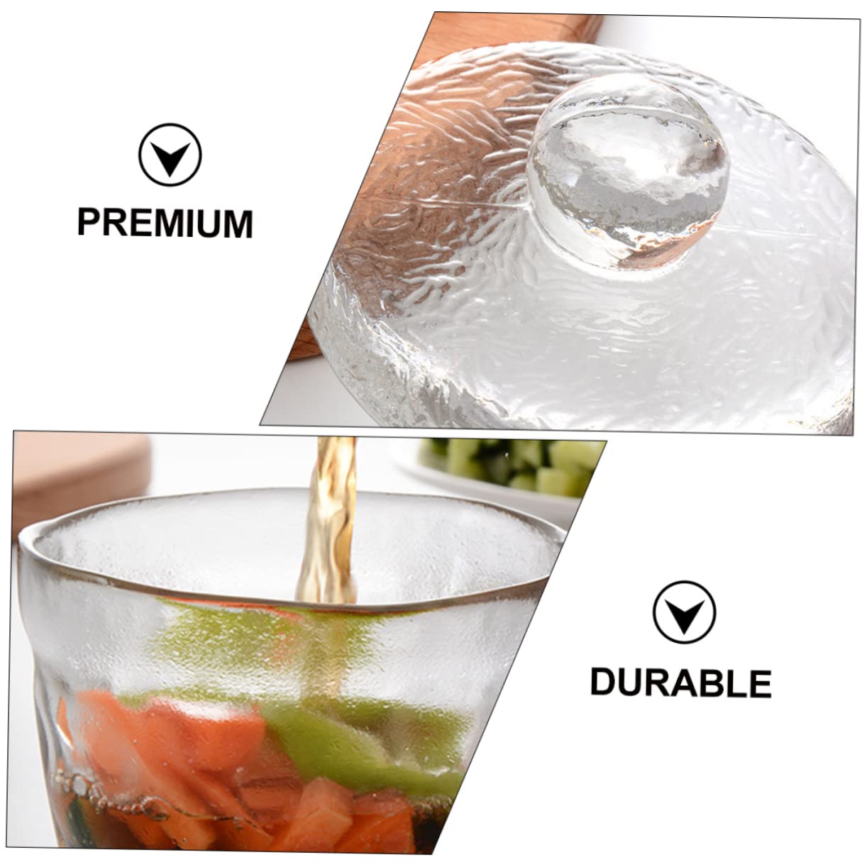 Mikikit Bote para Encurtidos de Vidrio sin con Tapa Hermética Recipiente Transparente para Almacenamiento y Conservación de Alimentos Cocina con Buena Conservación y Protección contra