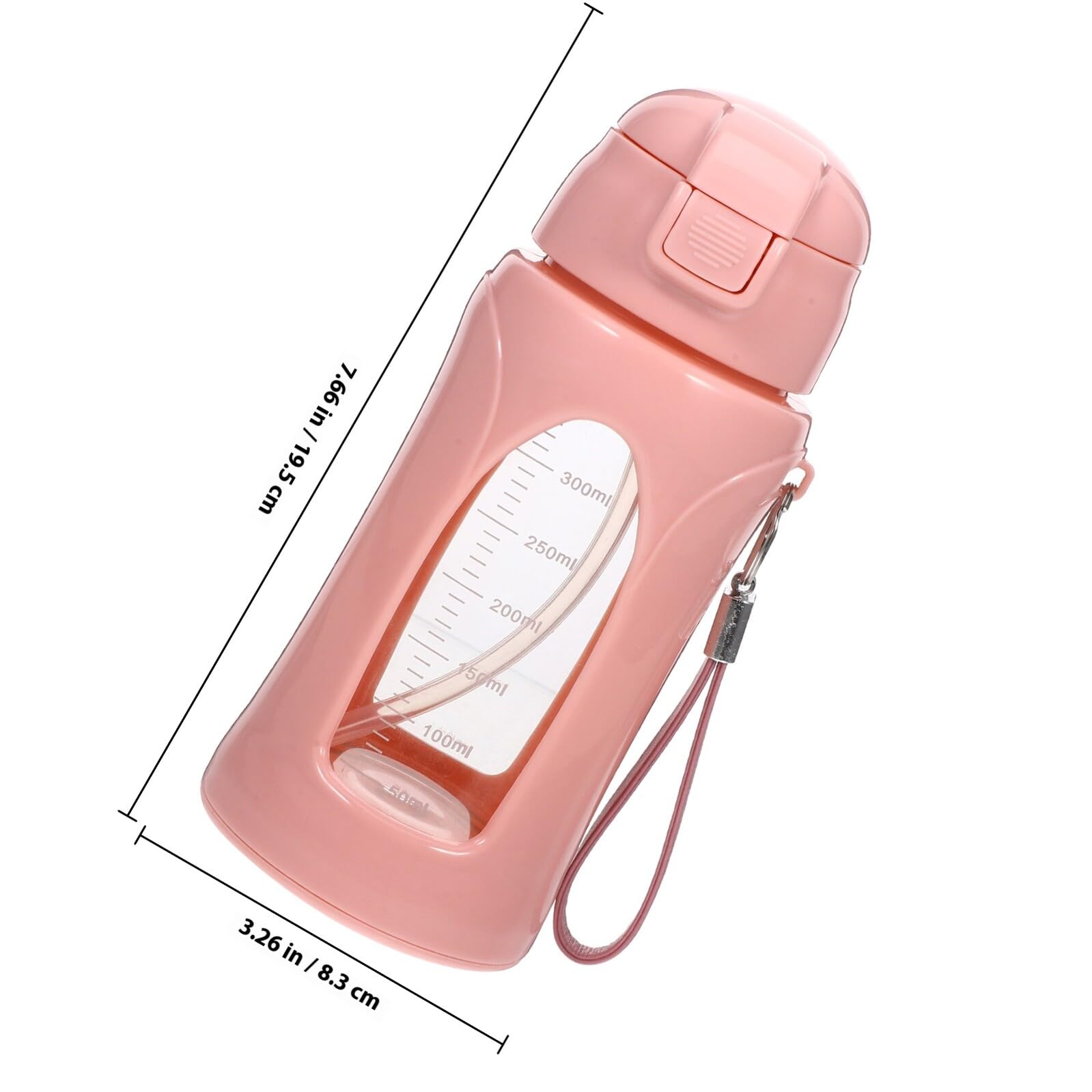 UPKOCH Sport Trinkflasche aus Glas und Bpa frei Leicht und Bruchsicher mit Messskala für Fitness Outdoor Laufen und Training Geeignet