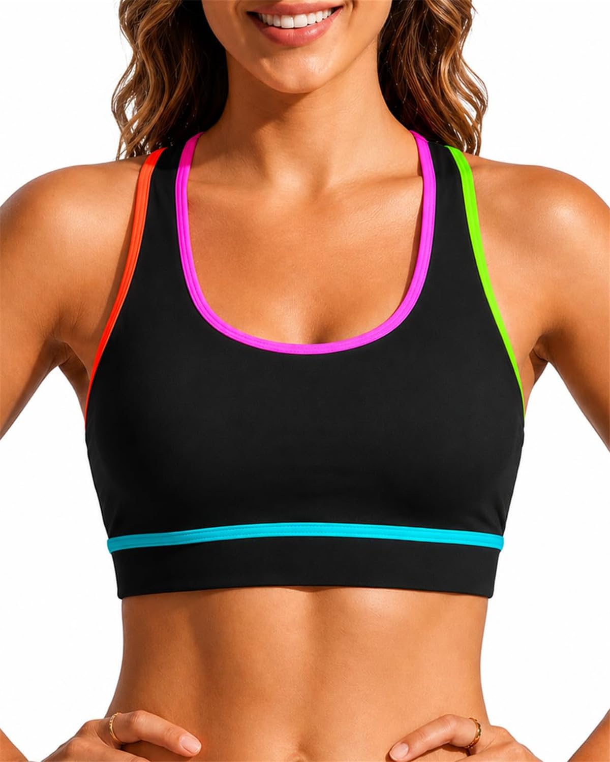 Holipick Women's Sports Bra Bikini Top