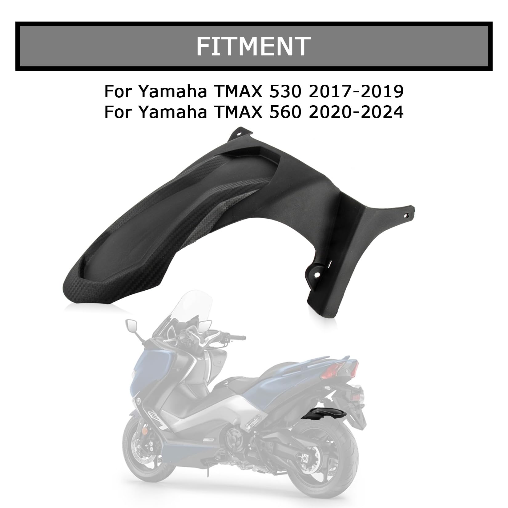 Kotflügel hinten Schutzblech Spritzschutz PSLER für Yamaha TMAX 530 2017-2019 TMAX 560 2020-2024