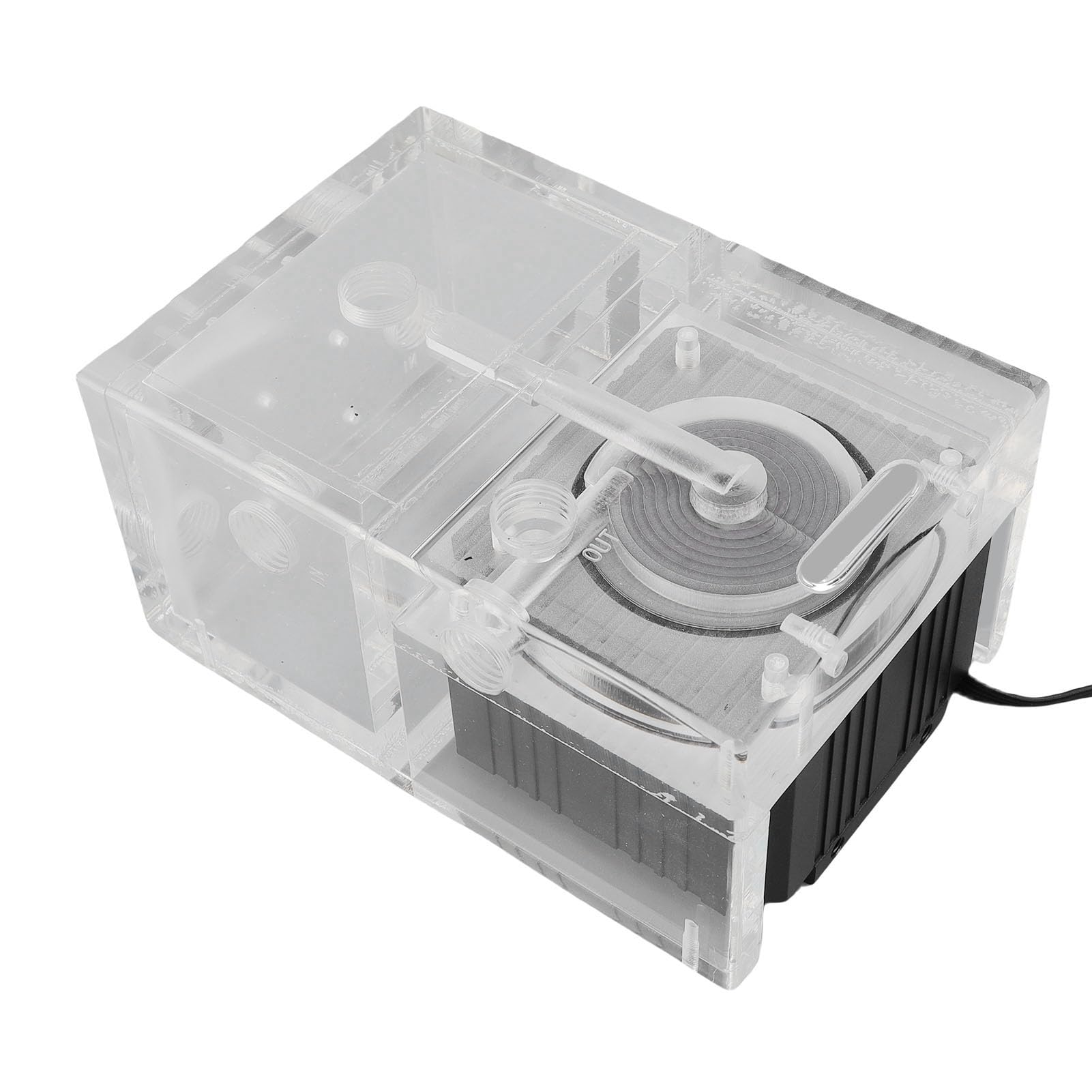 Bewinner Zestaw Zbiorników Pompy Chłodzenia wodą Bewinner PC, Akrylowa Obudowa ze Stopu Aluminium, Pompa Odśrodkowa o Wydajności 650 L/h i Wysokości 3,5 M do Komputerowego Układu Chłodzenia cieczą