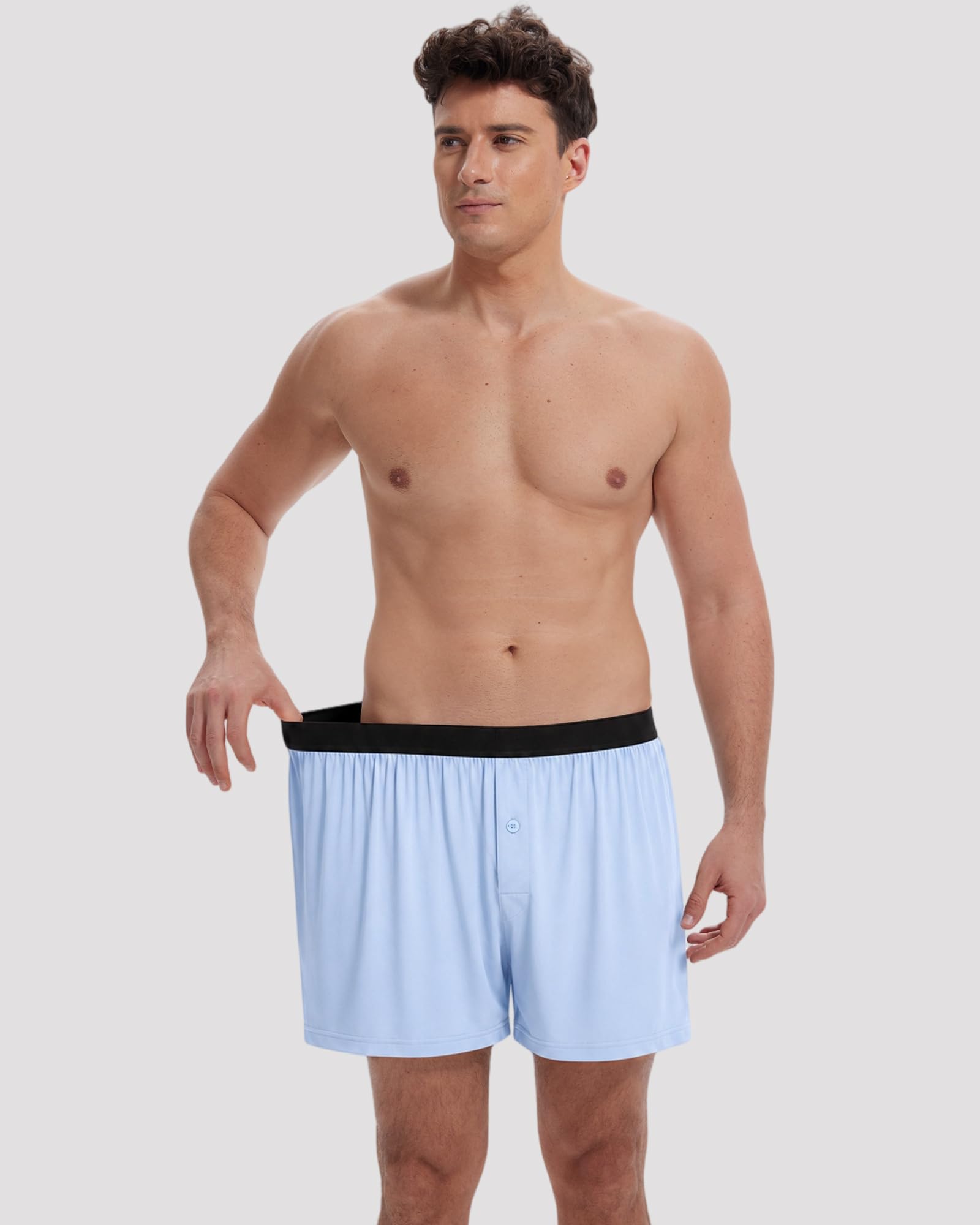 Bóxers de Bambú para Hombre con Abertura de Botones, Paquete de 3 o 5