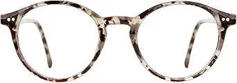 TIJN Blue Light Blocking Glasses Men Women Vintage Thick Round Rim Frame Eyeglasses