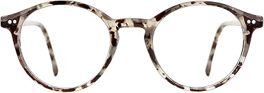 TIJN Blue Light Blocking Glasses Men Women Vintage Thick Round Rim Frame Eyeglasses