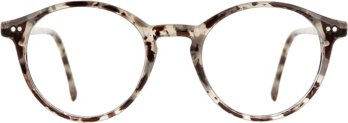 TIJN Blue Light Blocking Glasses Men Women Vintage Thick Round Rim Frame Eyeglasses