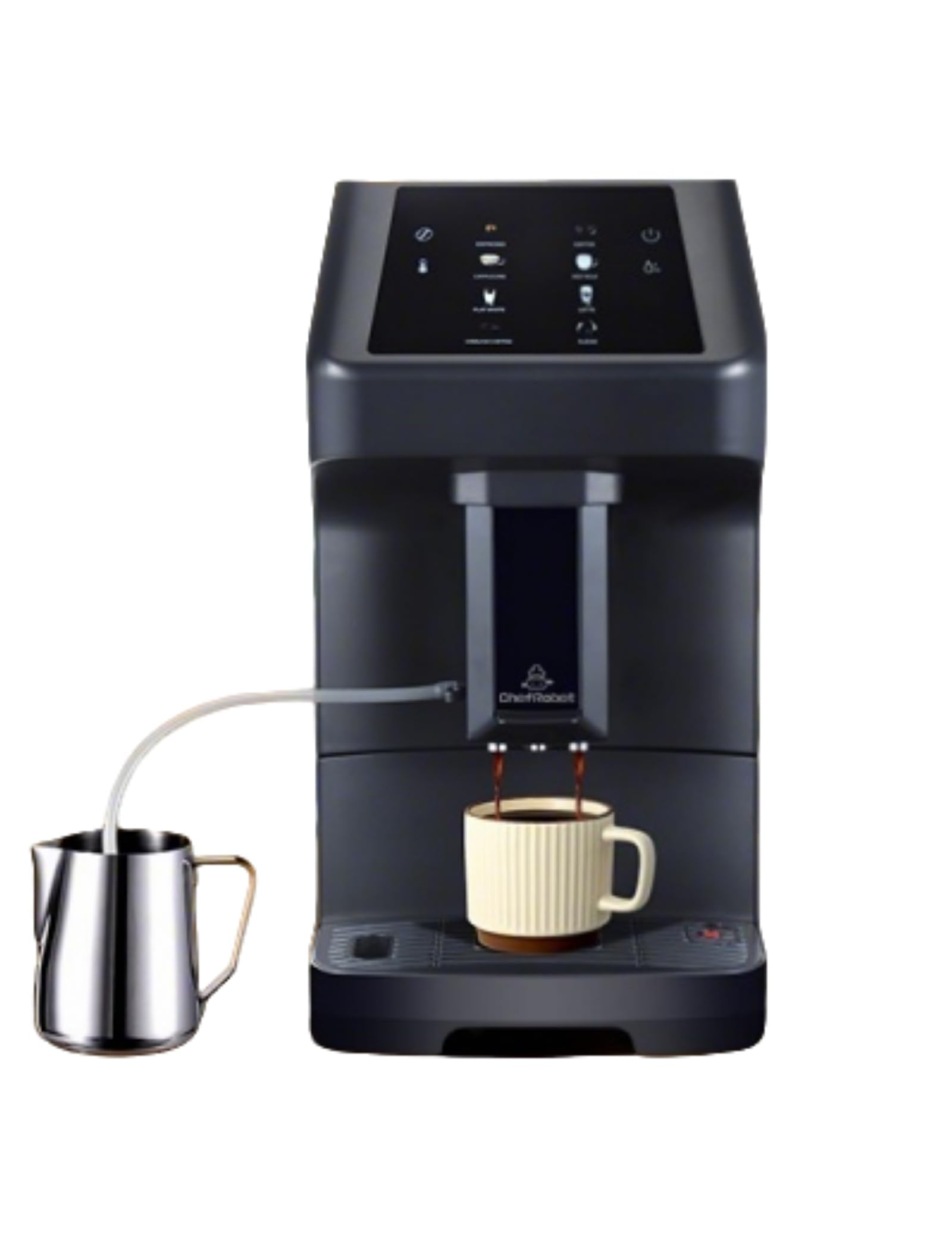 Automatic Coffee Machine Bean to Cup Espresso Maker with Self-Cleaning Auto Shut-Off Adjustable Temperature Cup Size for Latte