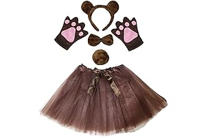 5-Piece Lady Bear Costume, Ideal for Halloween Festivities and Costume Parties