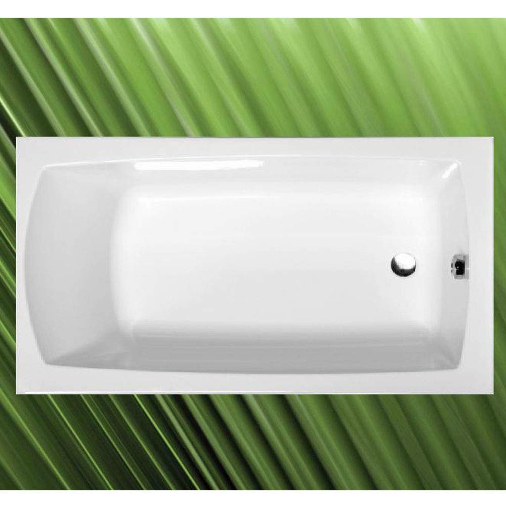 Bañera Lily 120 x 70 x 39 cm, acrílico en blanco, con pies