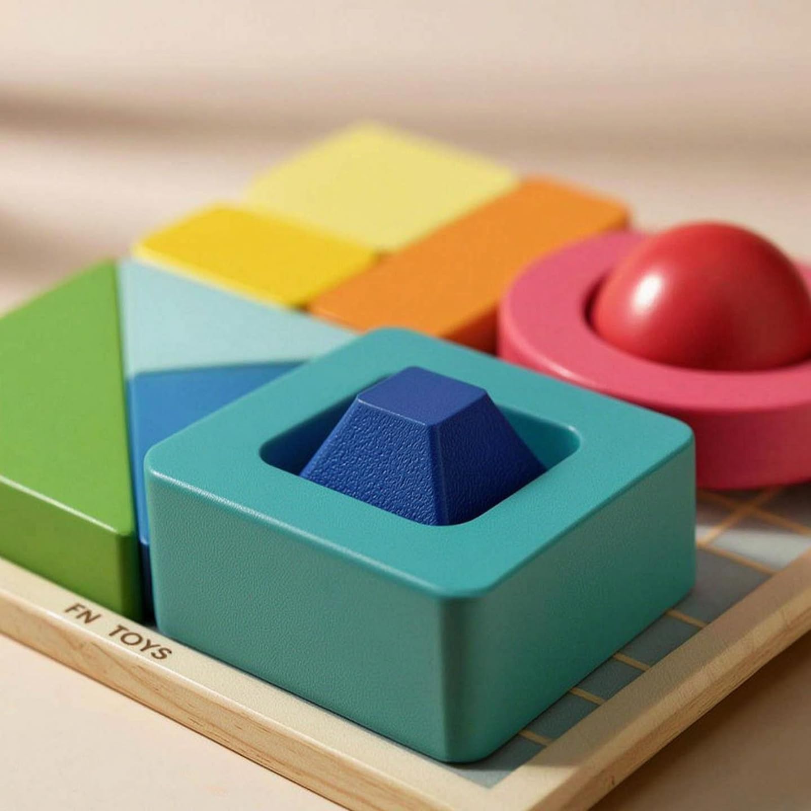 harayaa Holzformen Puzzle für die Frühe mit Flachen Und Erhabenen Teilen zur Schulung der Visuellen Wahrnehmung Und der Greiffähigkeit für Den Einsatz in der