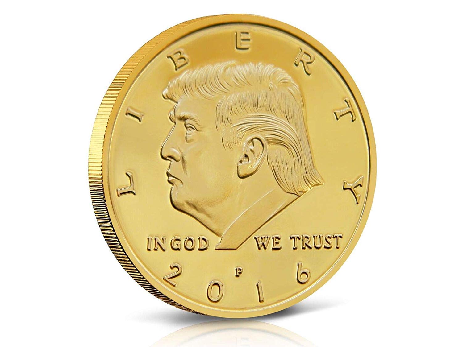 ドナルド・トランプ 記念　2016年 Amazon.co.jp: 2016年米国大統領ドナルドトランプゴールドメッキ記念