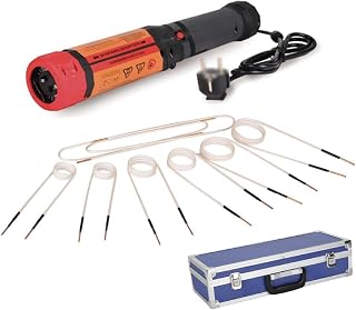 Magnetic Induction Heater Tool, 1100W Flameless Induction Heater Bolt Removal Tool, Rotating Handle Magnetic Induction Heater, 8 Pieces Hand Held Magnetic Induction Heater Coil ()