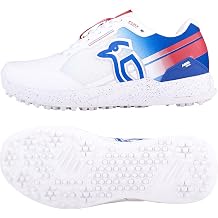 KC 1.0 Rubber Soled Cricket Shoe - White/Blue/Red