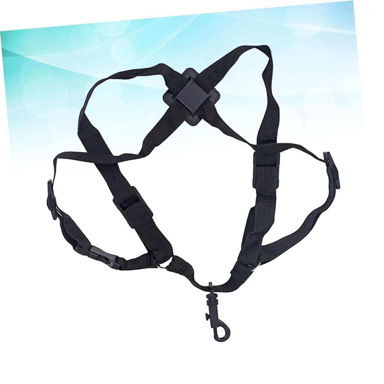 Holibanna Adjustable Saxophone Harness Shoulder Strap Soft Durable Design for Alto Tenor Soprano Easily Installed Weight Dispersing for Comfort Black