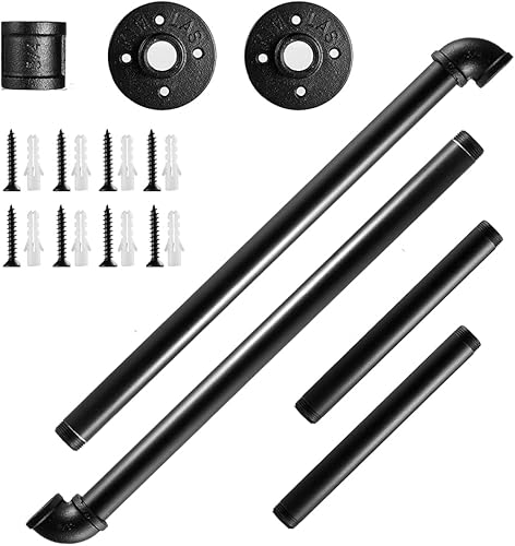 Miniatura 4 de Eledom Perchero industrial de tubería de 36 pulgadas perchero para colgar en la pared barras de ropa para armario y lavandería barra de ropa