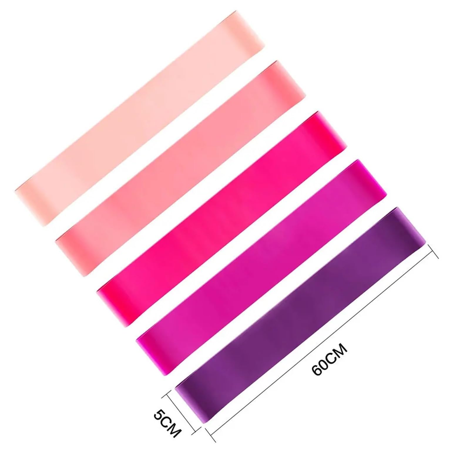 Lot de 5 Bandes résistance for l'entraînement, élastiques Fitness for Pilates et Flexbands pour Fitness Pilates
