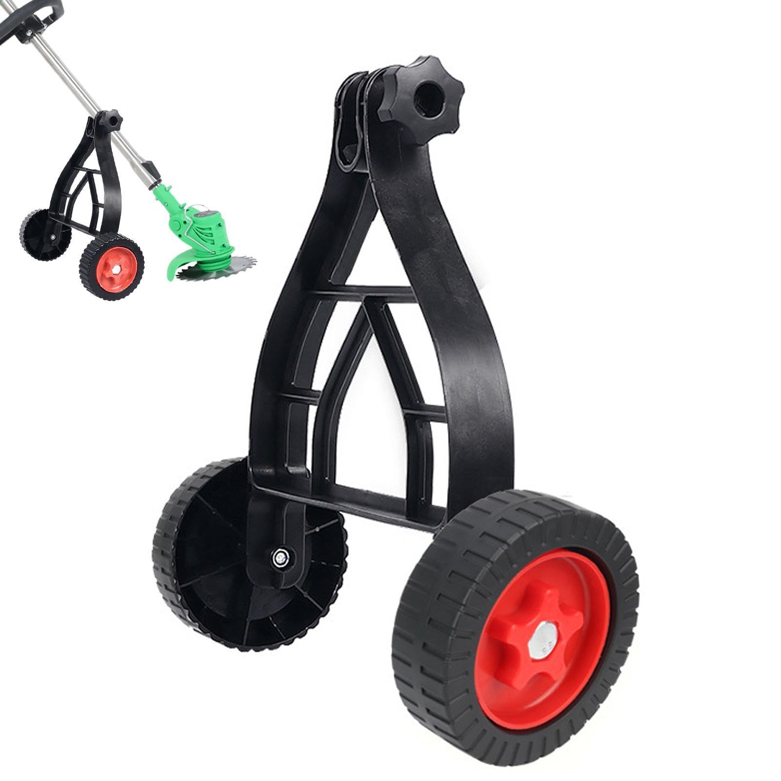 Trimmer Wheel Attachment - Strimmer Wheels, Lawn Mower Wheel | Auxiliary Wheels Lawnmower | Adjustable Mower, Grass Cutter Holder, String Trimmer Attachment