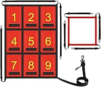 Vista 1 de Objetivo de zona de ataque ajustable para red de béisbol, almohadilla de lanzamiento numerada, objetivo de sóftbol de béisbol, práctica