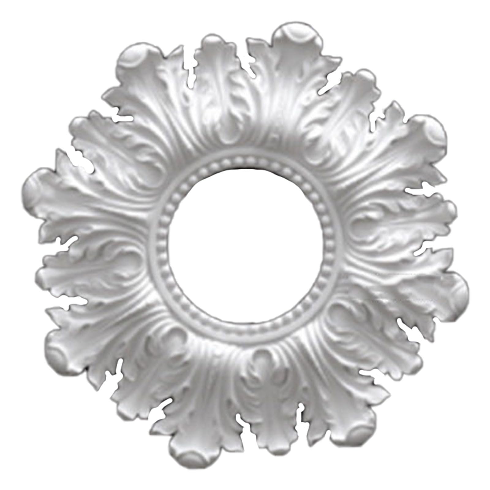 Decorative White PU Chandelier Ceiling Medallion 27-66cm(White K,35cm)