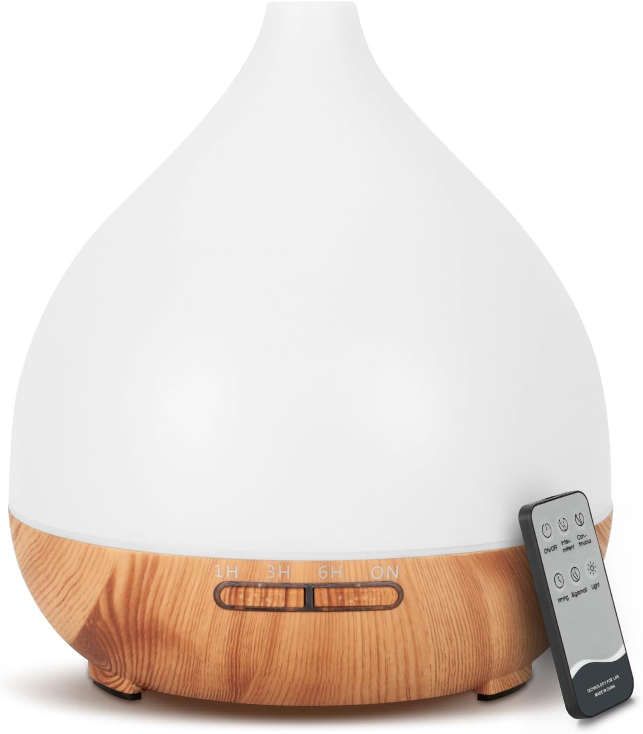 Cozary Essential Oil Diffuser, 400 ml Aroma Diffuser Air Humidifier with 7 Colour LED, Ultrasonic Aromatherapy with Remote Control 3 Timer, Automatic Shutdown, BPA Free