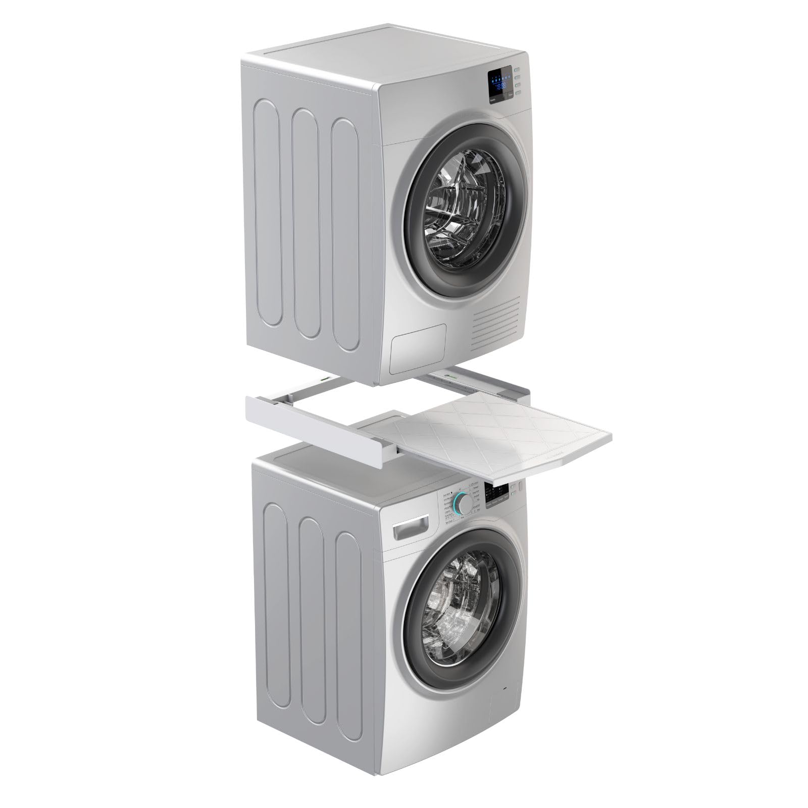 Meliconi, Torre Quick, Soporte Lavadora Secadora,Fabricado con un 30% de Plástico Reciclado, Seguro, Resistente, Premontado, Cajón Extraíble, Universal, Made in Italy