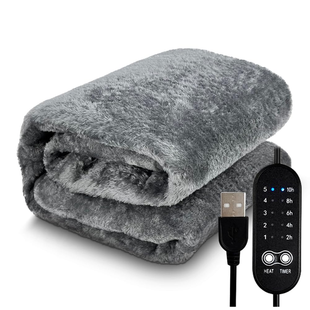 Elektryczny Grzejny USB, Grzewczy z Wełnianej Dzianiny, Regenerujący Grzałka z Regulacją Temperatury, Rozmiar 80x160 cm