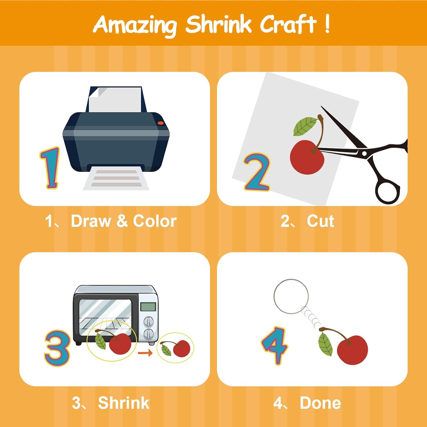 20 Pieces Printable Shrink Plastic Sheets, Shrink Films Papers for Mother's Day, Thanksgiving, Christmas Presents, Kids Creative Craft Projects, 11.6 x 8.2 inches
