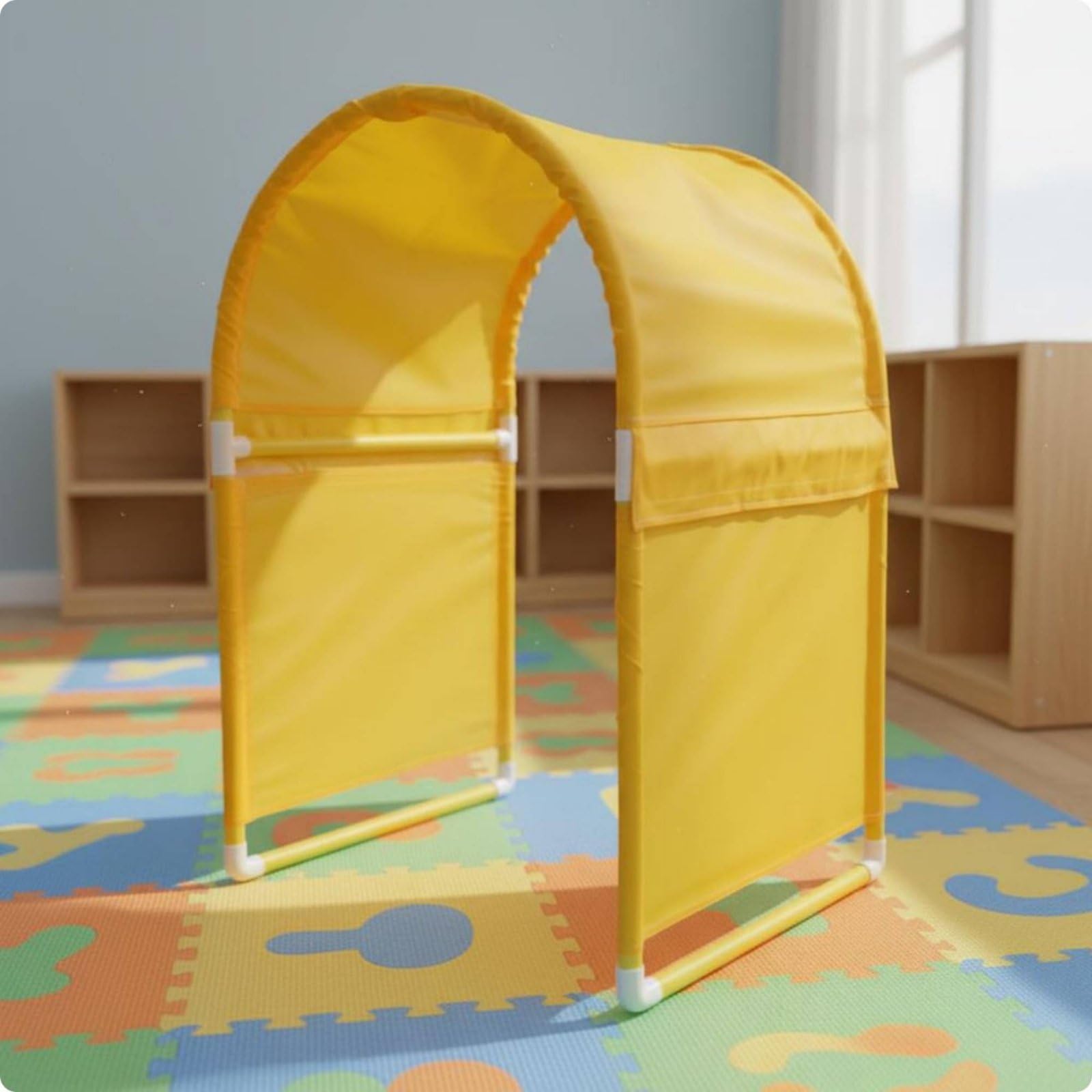Kinder Kriechtunnel Spieltunnel Krabbeltunnel Kriechrohr aus Oxfordgewebe mit PVC Rohrgestänge Sauber Vernäht Und Tragbar für Bewegung Und für, Orange