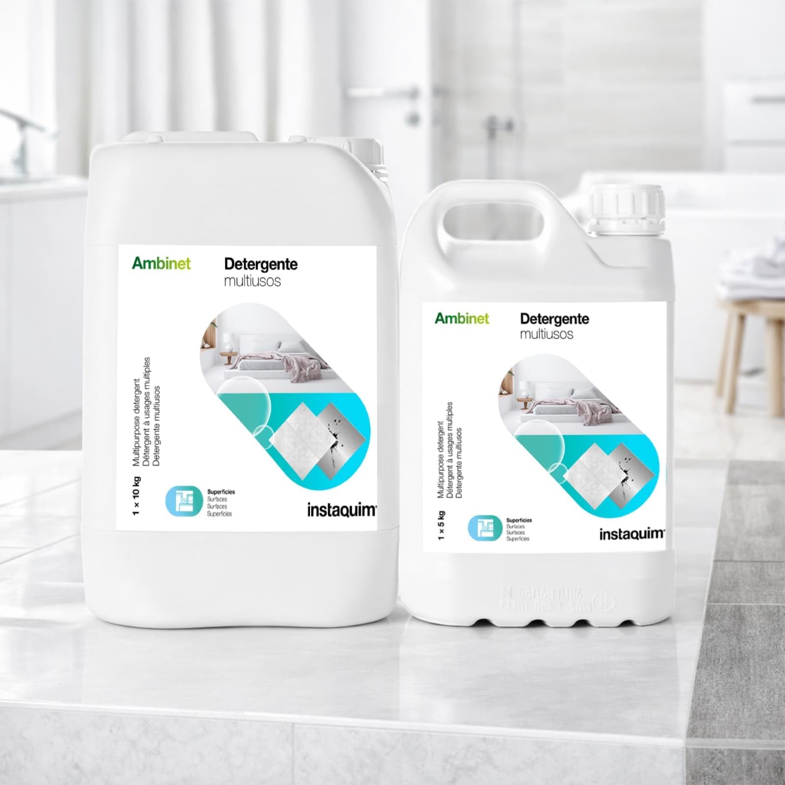 Ambinet Limpiador Multiusos 10L – INSTAQUIM | Detergente para Suelos y Todo Tipo de Superficies | Limpieza Diaria Profesional