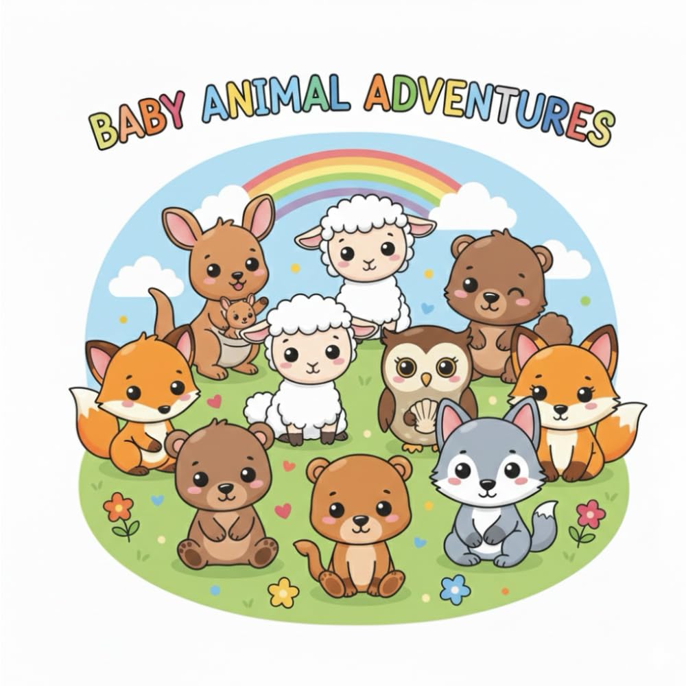 Happy Animals Coloring Book for Kids: Fun and Easy Coloring Pages for Kids Ages 2–6