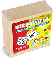 Carlu Brinquedos - Numerais e Quantidades Jogo da Memória 40 Peças, 3+ Anos, Multicor, 1233