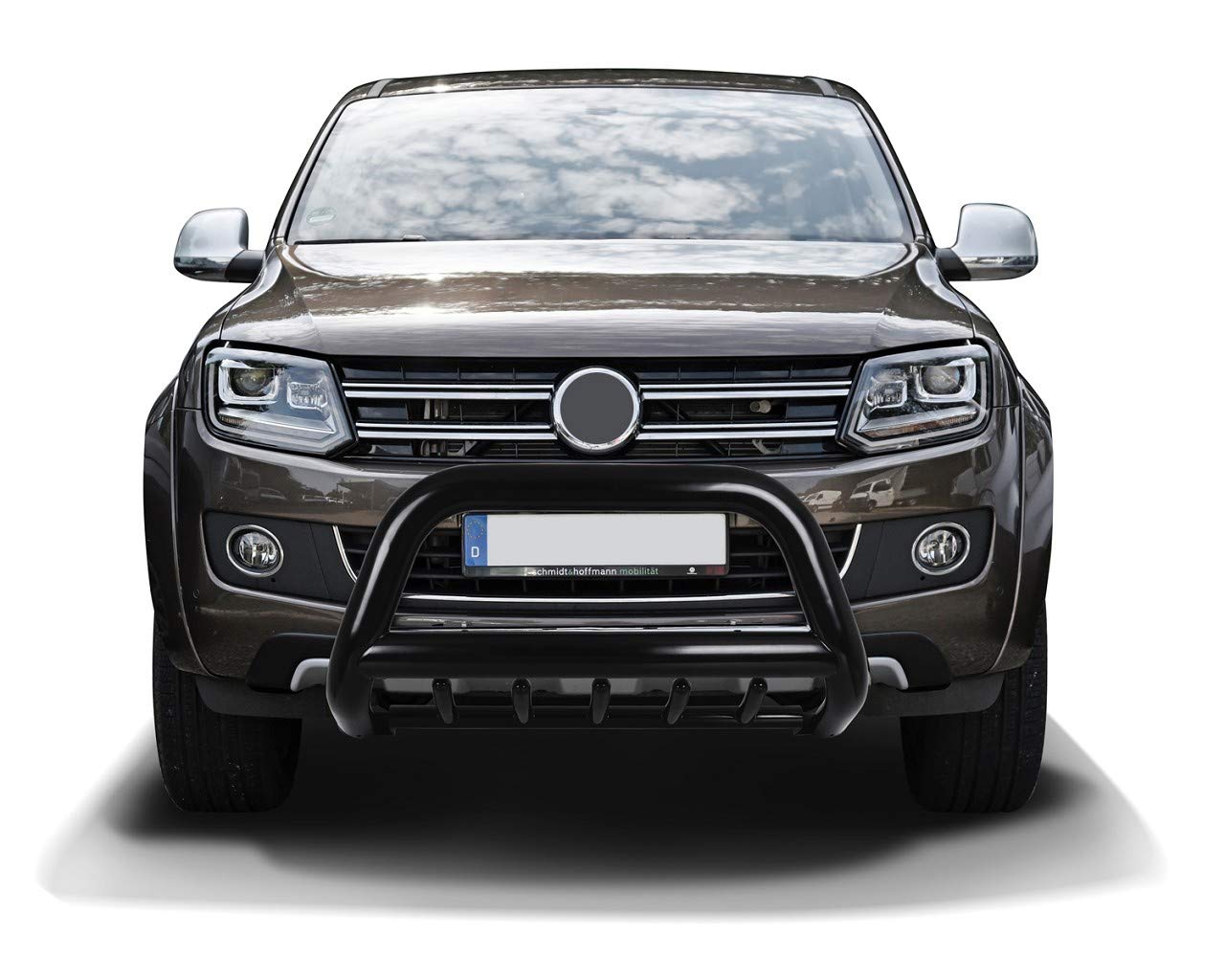 Barra di protezione anteriore Hansen Styling Parts NERA ø89mm con protezione antincastro, omologazione CE/ABE, compatibile con VW Amarok (2010-2020)