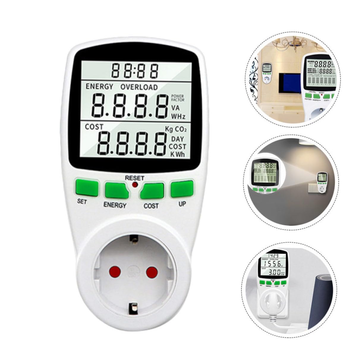 OSALADI Contatore Energia con Display Lcd Misuratore Consumo Energetico Singola Fase