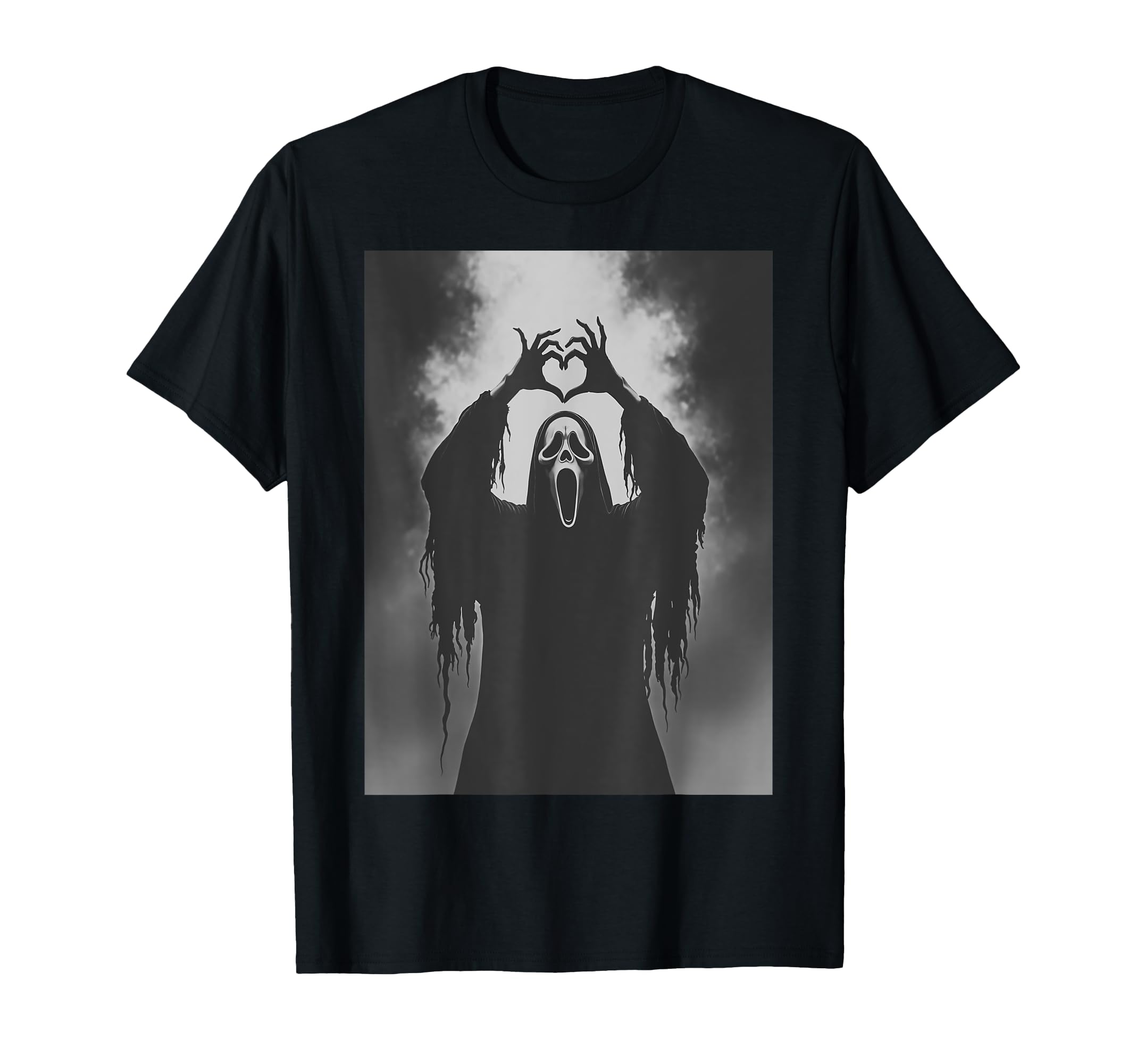 Ghost Heart Hands Scary Face Horror Poster Halloween T-Shirt