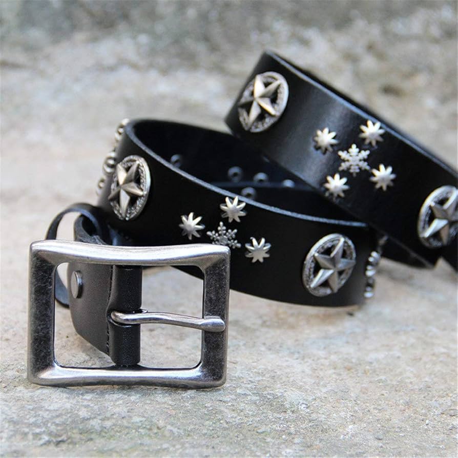 ホワイト スタースタッズ ベルト ノンヘッジ non-hedge スタースタッズベルト （オフホワイト