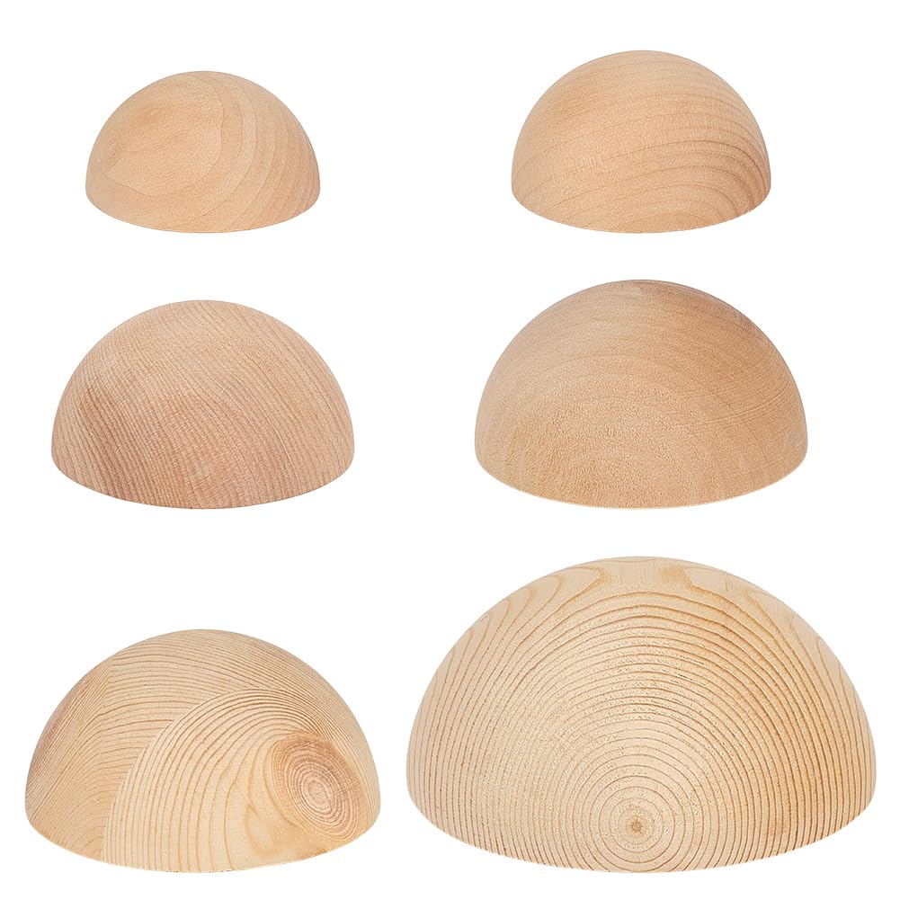 OLYCRAFT 6Pcs 6 Tailles Outil en céramique en Bois Demi-Rond Outil poterie en Bois Grande Taille pour la Fabrication Outils Demi-Ronds Outils Presse pour la Fabrication Bols et Assiettes en céramique