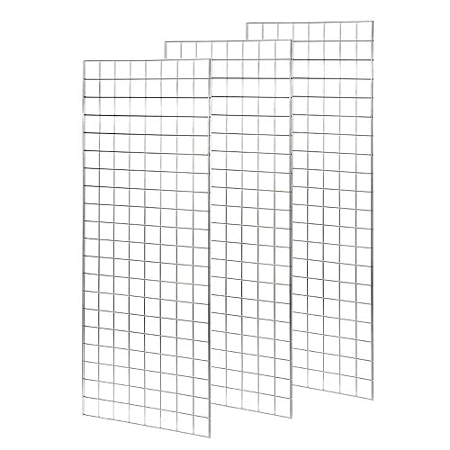 Only Garment Racks Paneles de rejilla #1898C - Rejilla metálica perfecta para cualquier exhibición minorista, 2 pies de ancho x 5 pies de alto, 3