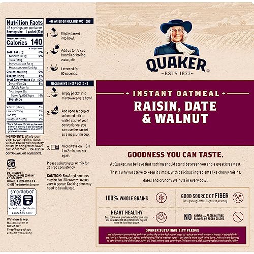 Quaker 00030000567586 Instant Oatmeal, Raisin thumb #1