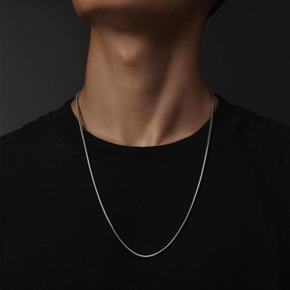Schlangenkette Silber 925 Sterlingsilber Kette 1mm 1.5mm 2mm 3mm Breite Männer und Frauen Halskette Kette Silberkette