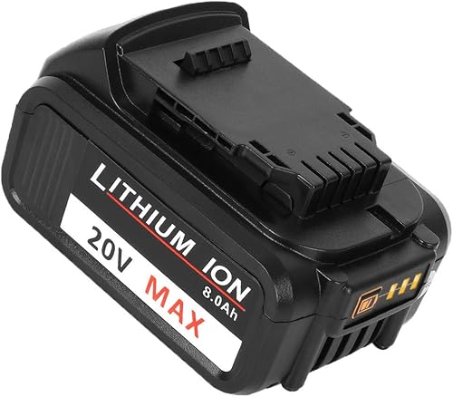 Batería de repuesto de 20 V para Dewalt Baterías de iones de litio 8.0 ah 20 voltios Max XR Paquete compacto compatible con 5ah 6ah DCB205 DCB200