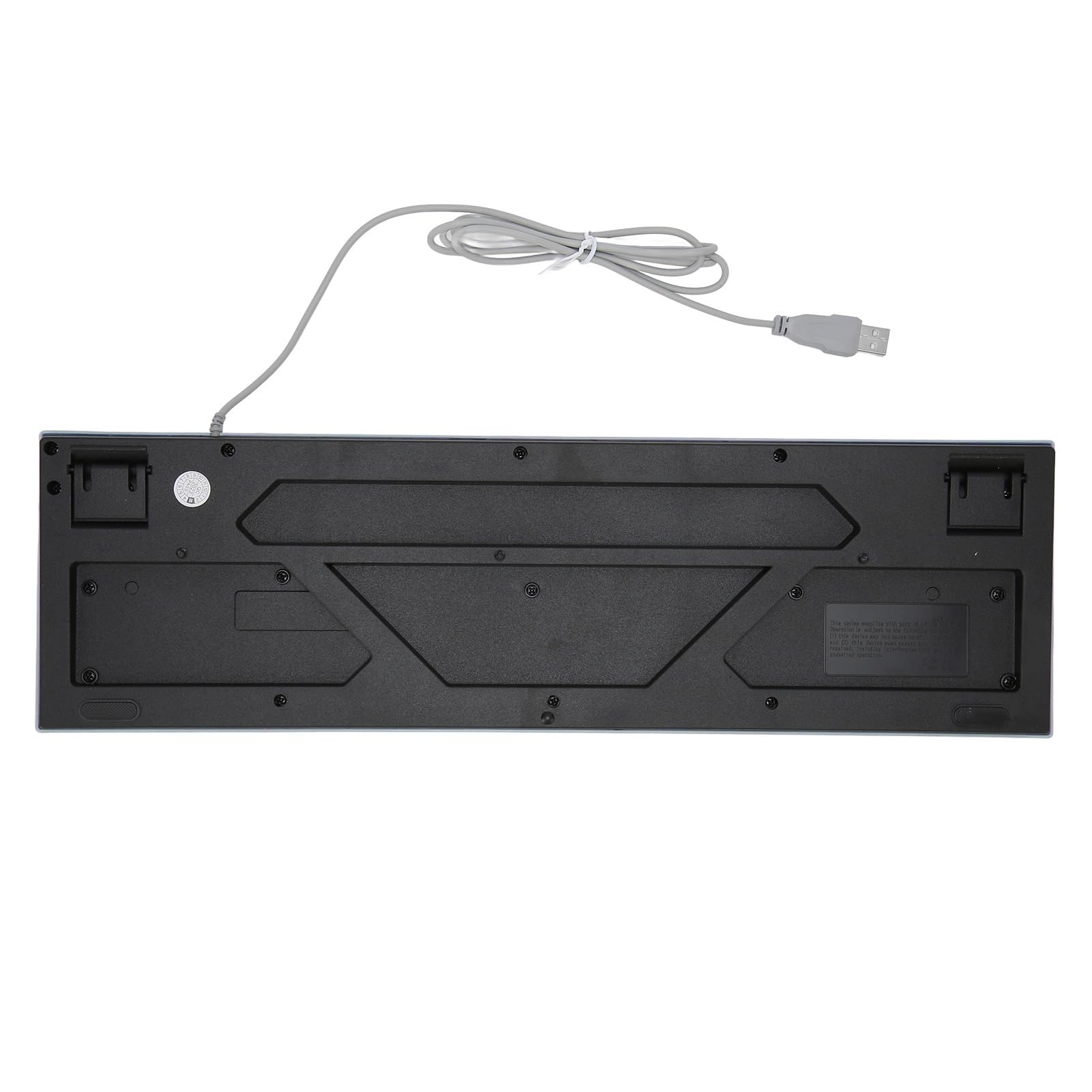 Topiky Tastiera da Gioco Meccanica USB Cablata, 104 Tasti Rotondi Tastiera da Gioco Retroilluminata Piedini Ergonomici Ripiegabili Tasti Multimediali Tastiera Cablata per per (BLUE)