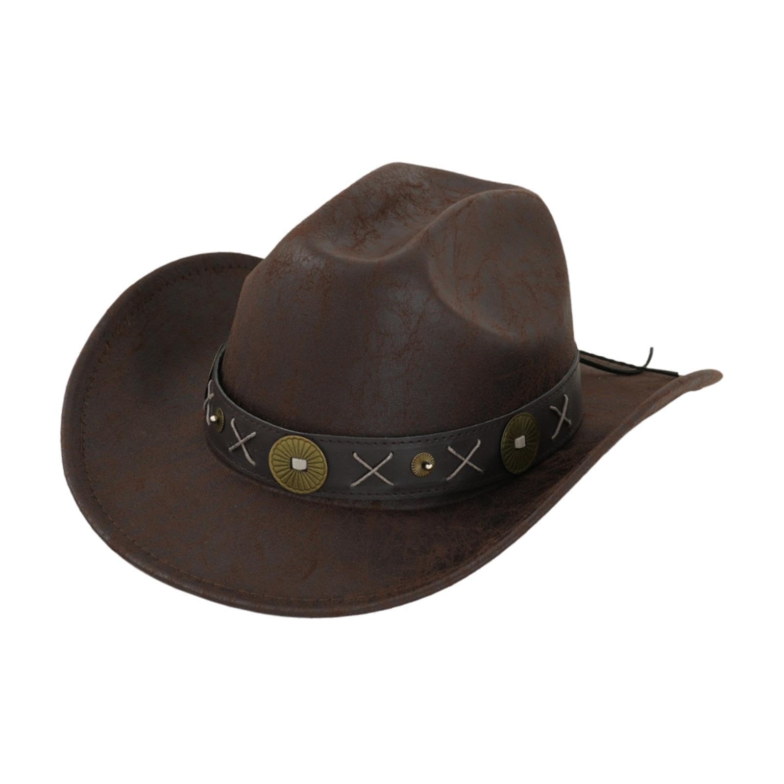 Merishopp Western Cowboy Hat for Women Men Fedora Hat for Outdoor Performance Carnival Style A | Clothing, Shoes & Accessories | Womens Accessories | Hats-picture-42