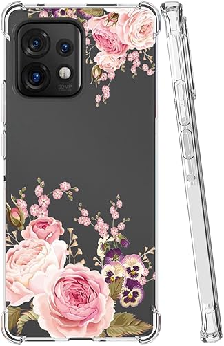 Miniatura 2 de Ueokeird Funda de teléfono para Motorola Edge Plus 2023Moto X40Moto X40 Pro XT2301-5, funda protectora delgada a prueba de golpes con patrón floral