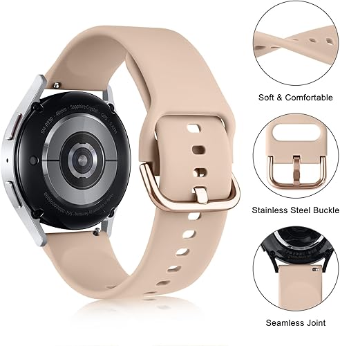 Miniatura 3 de Vancle Correas de silicona compatibles con Garmin Vivoactive 5  Venu 2 Plus  Venu Sq  Venu  Vivoactive 3 Watch Band para mujer, correa de repuesto