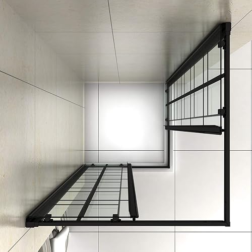 Miniatura 9 de ELEGANT 36 pulgadas de profundidad x 36 pulgadas de ancho x 72 pulgadas de alto. Cabina de ducha deslizante de doble apertura con base, puerta de