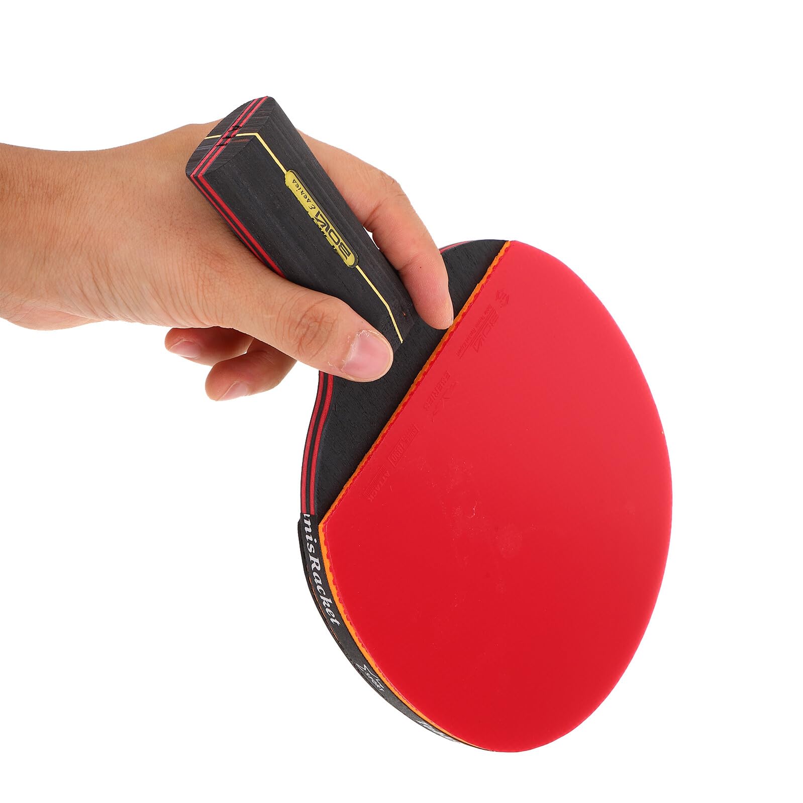 Set Racchette da Tennis da Tavolo in Legno con Manico lungo e Corto Kit Portatile con 3 Palline per Allenamento Studenti Attrezzatura Sportiva Indoor e Outdoor per Famiglia e