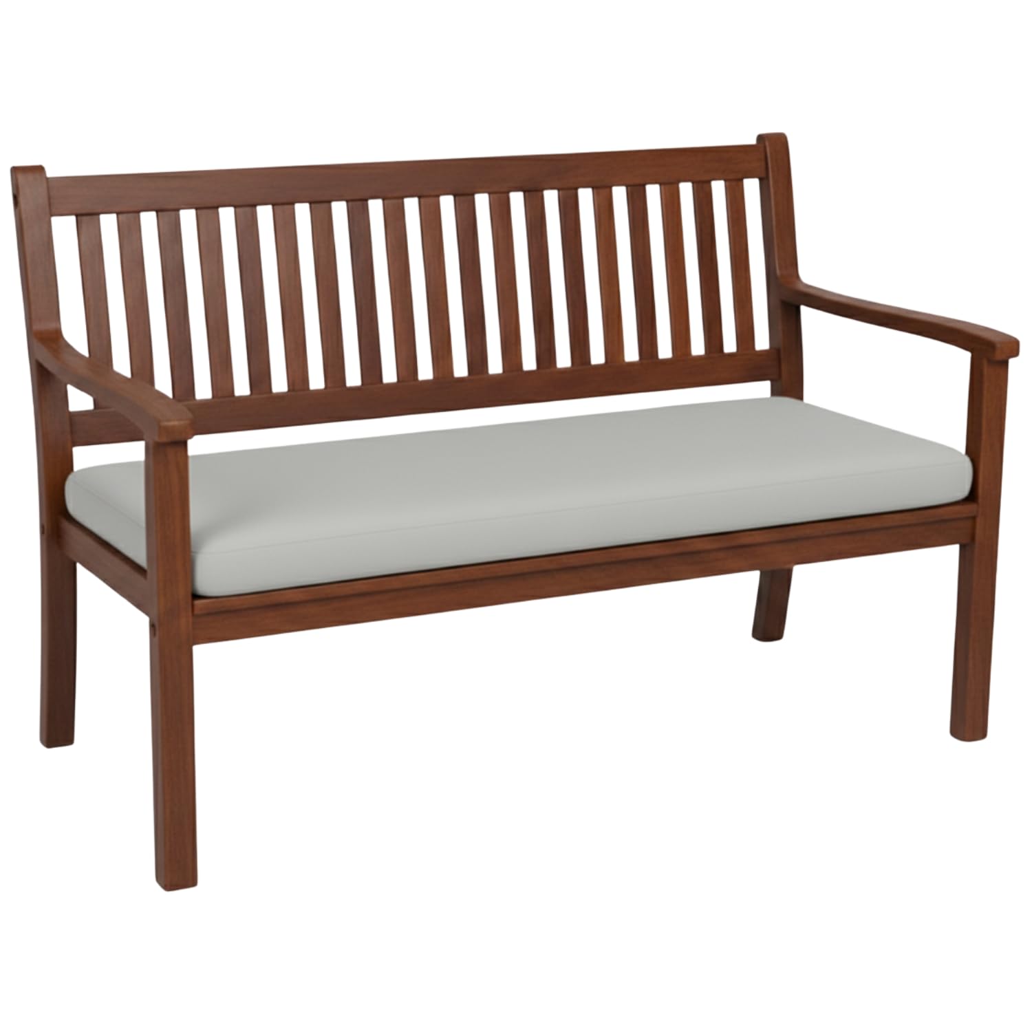 AHD COLLECTION Garden Bench Cushion Seat Pad 100% Waterproof 2/3/4 Seater Outdoor Long Bench Cushion with Thick Foam, Silver, 2 Seater 108 x 45 x 5CM