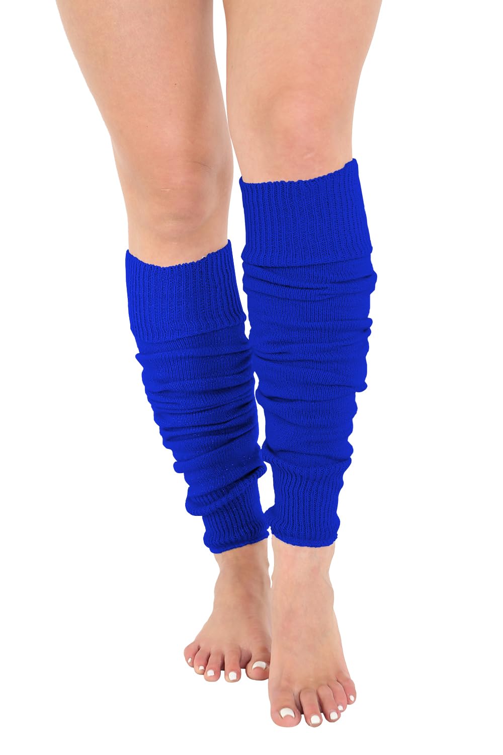 Crazy Chick Women's Royal Blue Crazy Chick® Deluxe Luxurious 80'S Plain Ribbed Leg Warmers Legwarmers 12 Color Tu Tu (Royal Blue)
