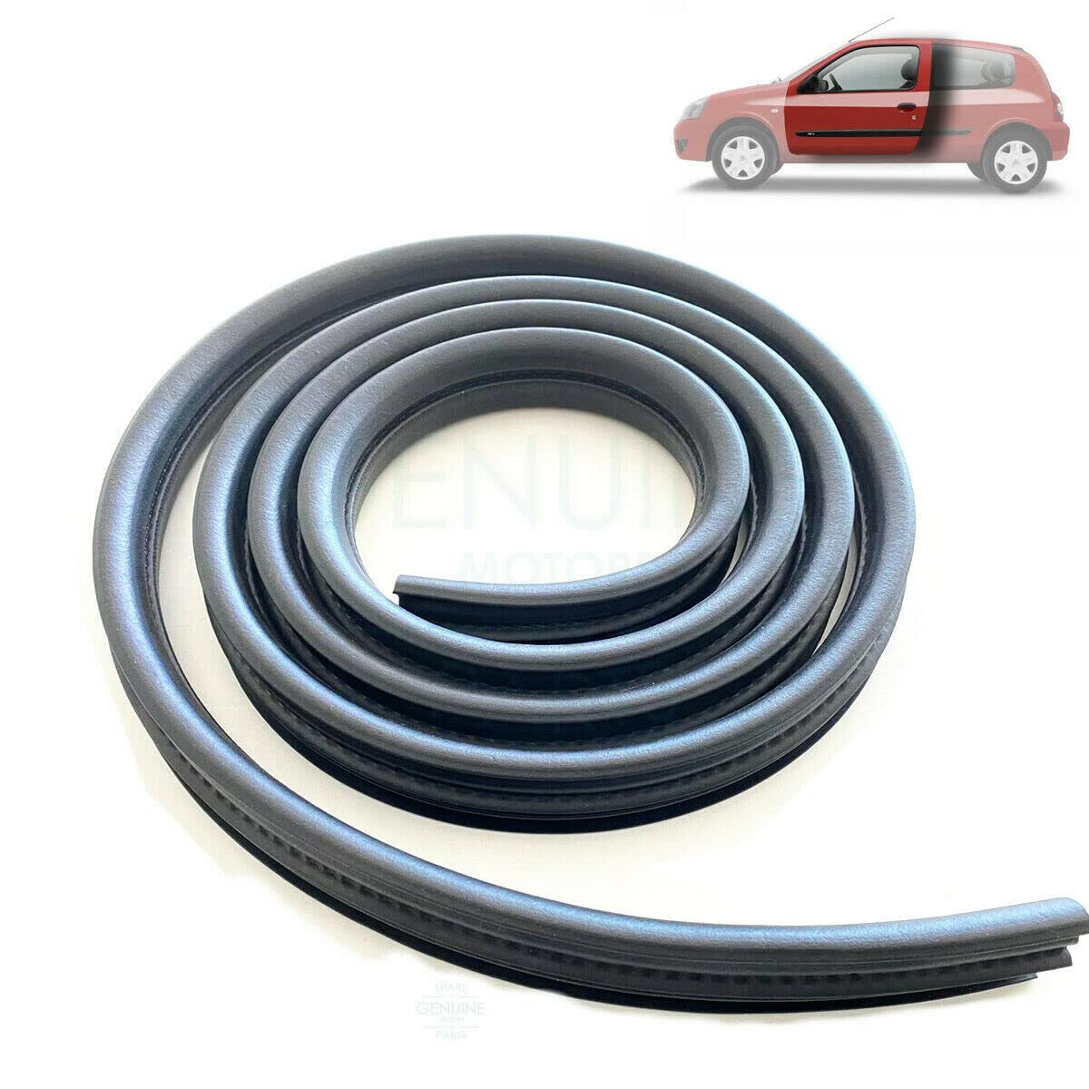 Genuine Motors Anthracite Front Door Weatherstrip Rubber Seal Replacement For Clio Mk1 Mk2 / Megane Mk1 (1995-2004)