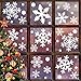 Tuopuda 270 Stück Schneeflocken Deko Weihnachten Fensterbilder Weihnachtsdeko Doppelseitiger Druck Fensterdeko Aufkleber PVC Türaufkleber Weihnachtssticker für Türen Schaufenster Vitrinen